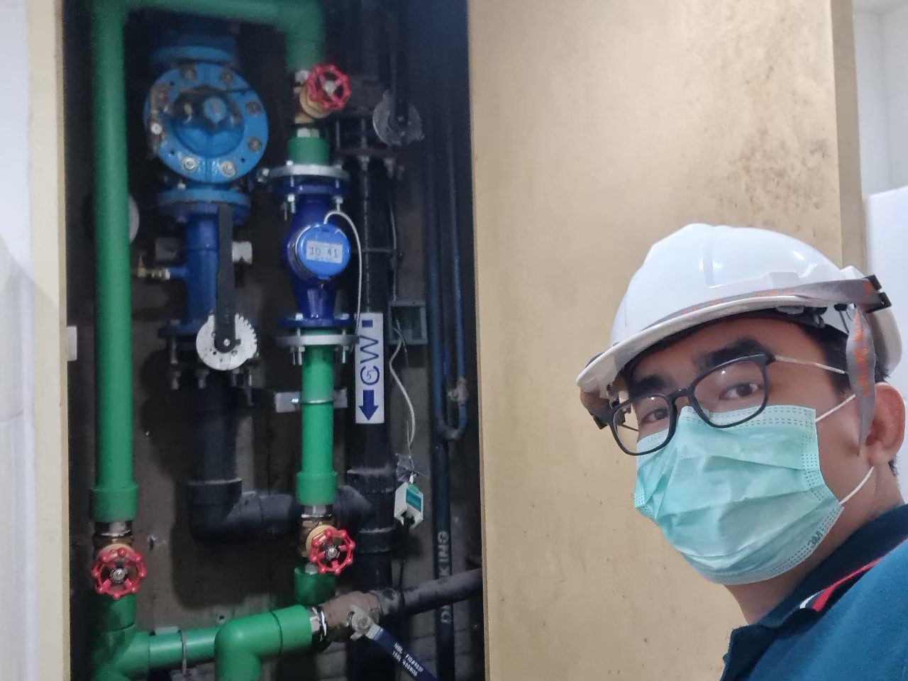 ติดตั้งวาล์ว และทดสอบวาล์วน้ำ x การบินไทย