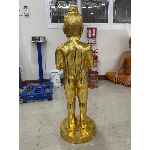 ไอ้ไข่ ปิดทองเค สูง1เมตร เเถมธูปใบ้หวย
