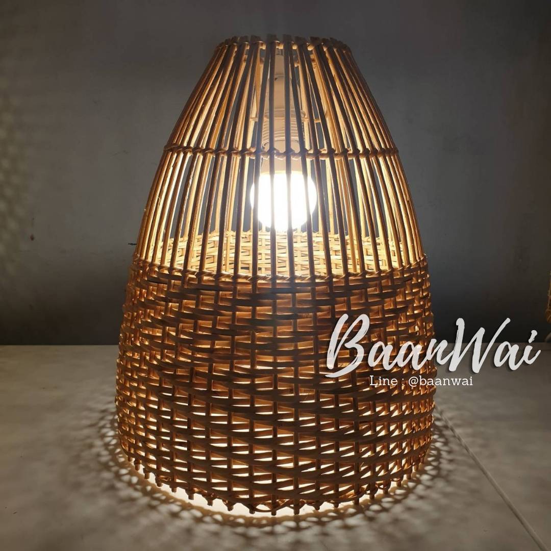 โคมไฟหวาย ทรงสุ่ม ขนาด 30 cm * สูง 37 cm