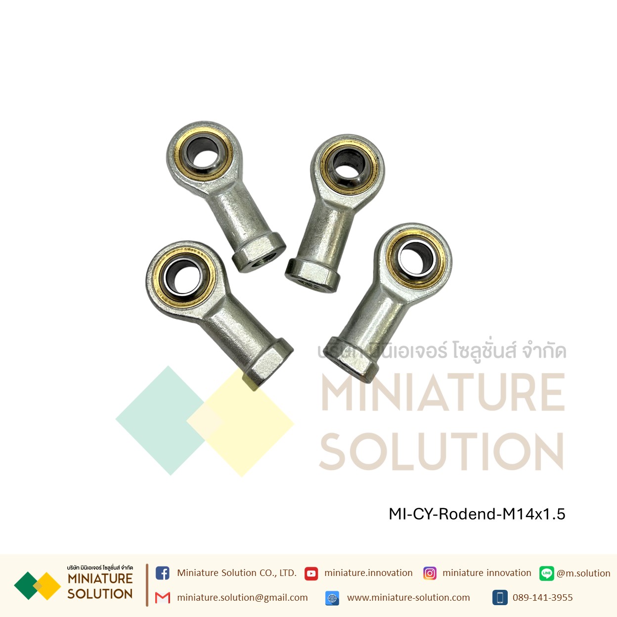 ลูกปืนตาเหลือก Mini Air Cylinder Female Thread Fisheye ก้านเชื่อมต่อแบริ่ง M5x0.8 M6x1 M8x1.25 M10x1.25 M12x1.25 M14x1.5M16x1.5 M18x1.5 M20x1.5 M27x2