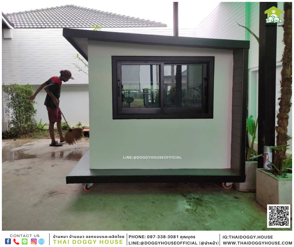 บ้านหมา รองรับการติดแอร์