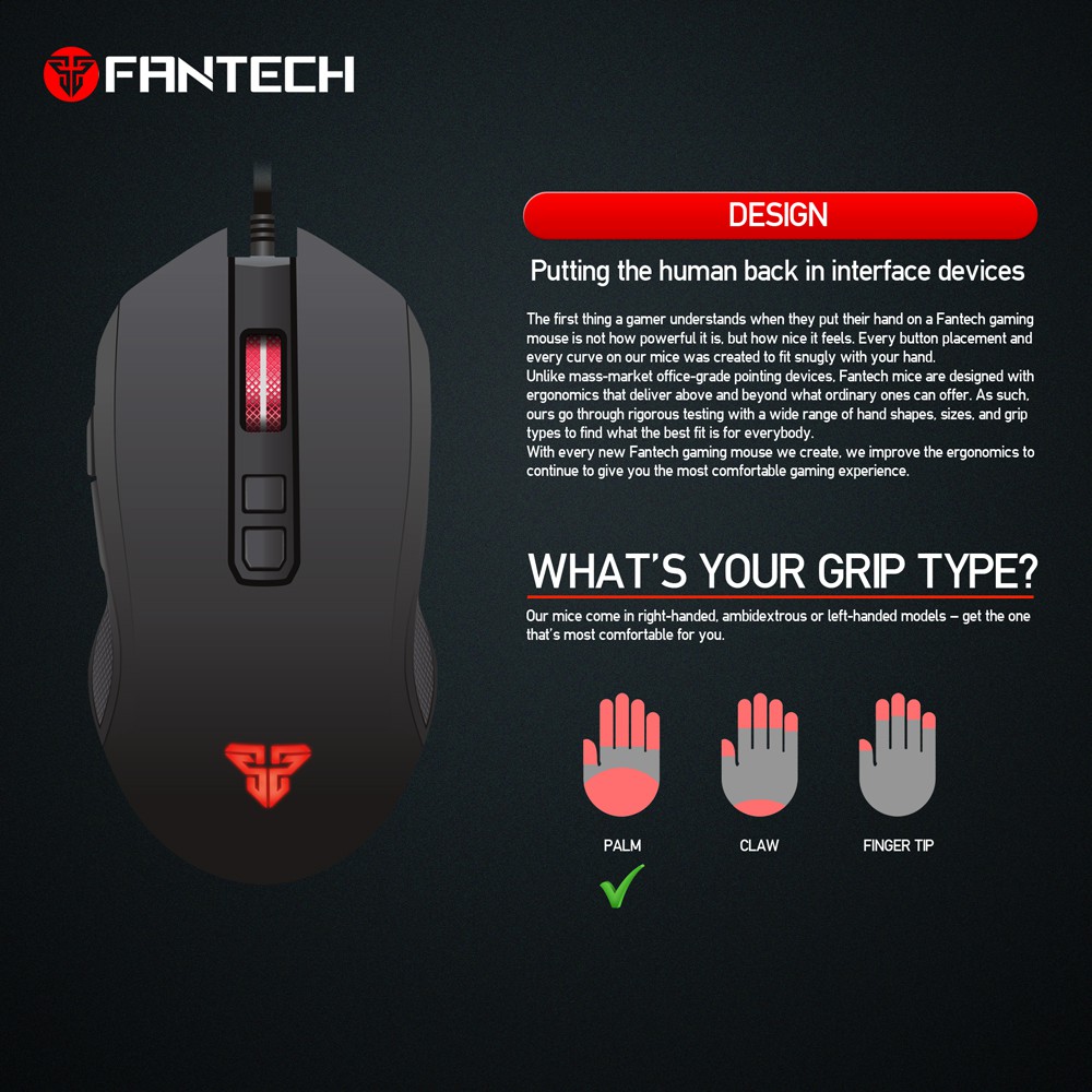 MOUSE FANTECH X5S V2 ZEUS BLACK