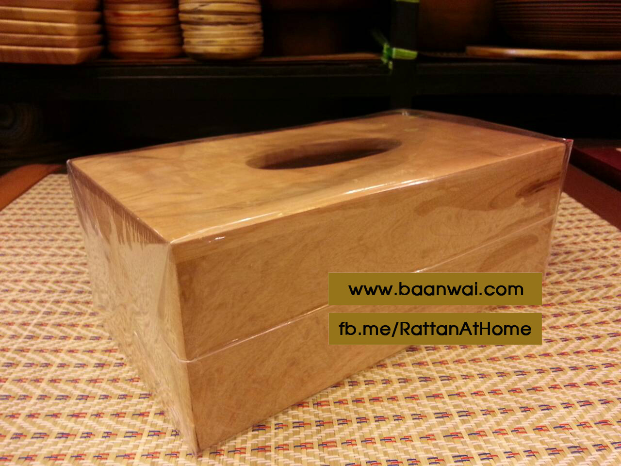 กล่องทิชชูไม้ ขายส่ง