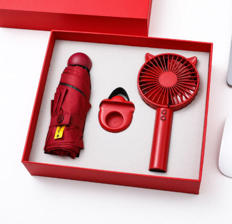 ชุดของขวัญปีใหม่,ชุดพัดลม+ร่ม,สกรีนโลโก้,ติดLOGO,ราคาพิเศษ