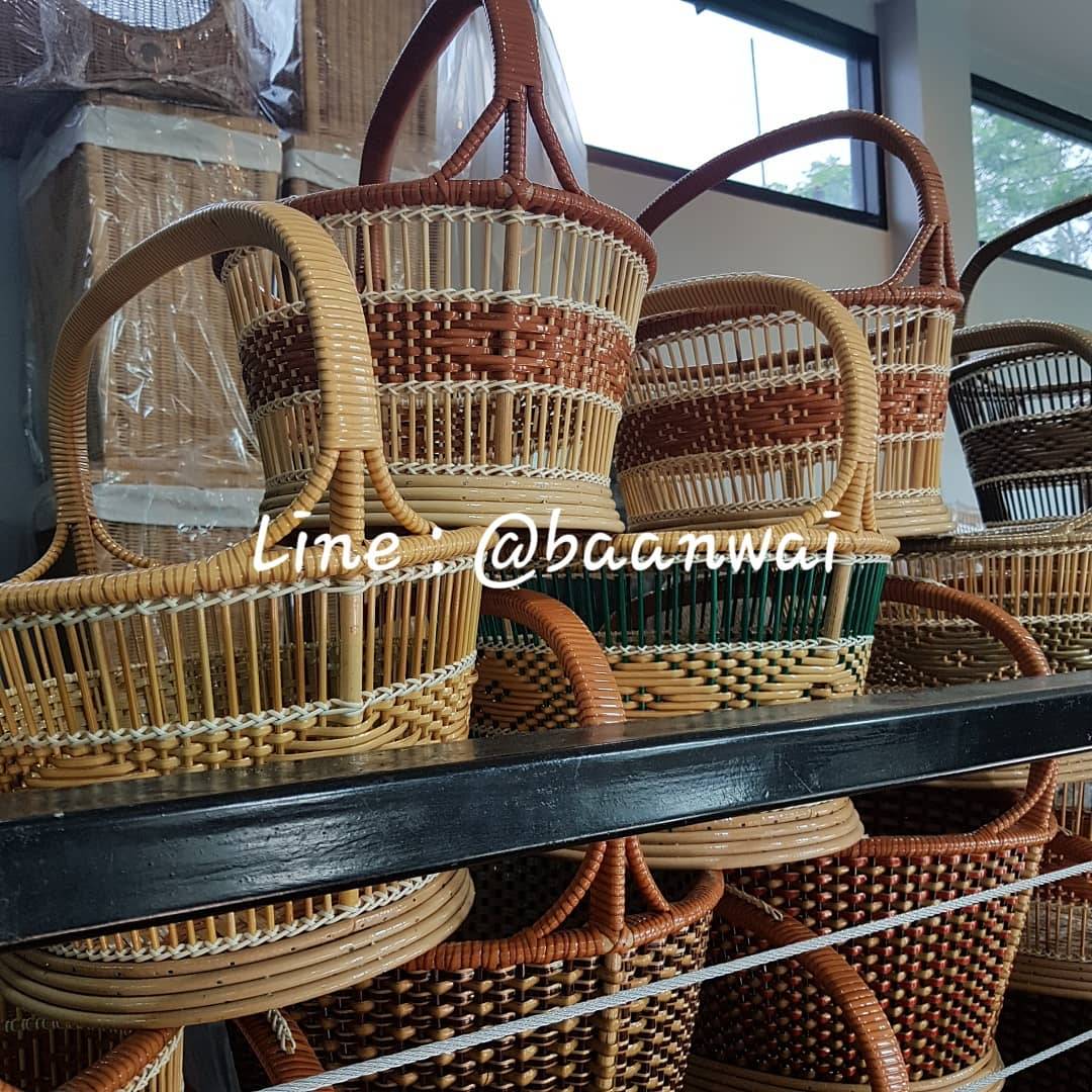 ตะกร้าทำบุญ ตะกร้าไปวัด ตะกร้าลายไทย