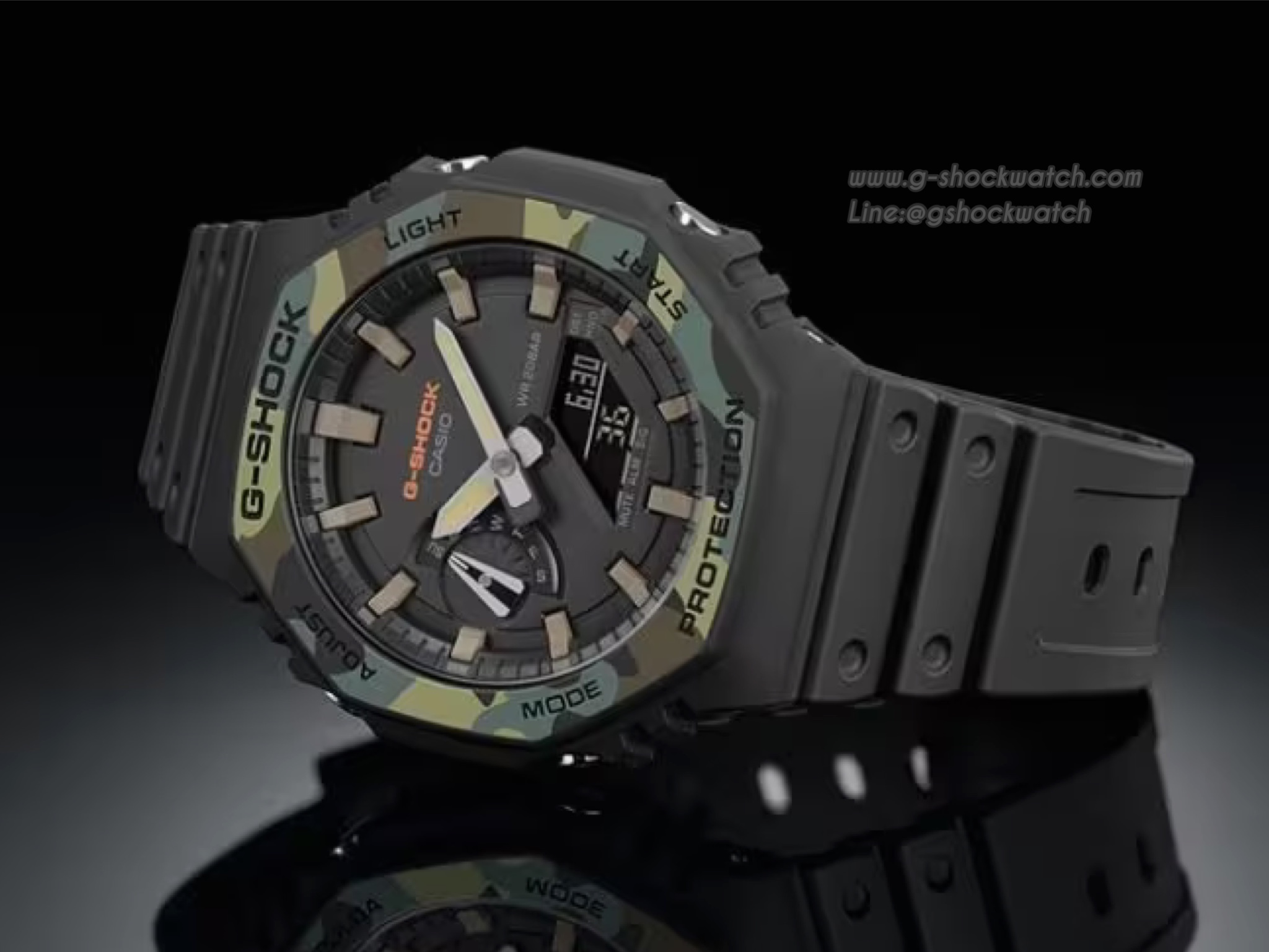 CASIO G-SHOCK นาฬิกาข้อมือ นาฬิกากันน้ำ นาฬิกาของแท้ ประกันศูนย์ CMG 1 ปี รุ่น GA-2100SU-1A