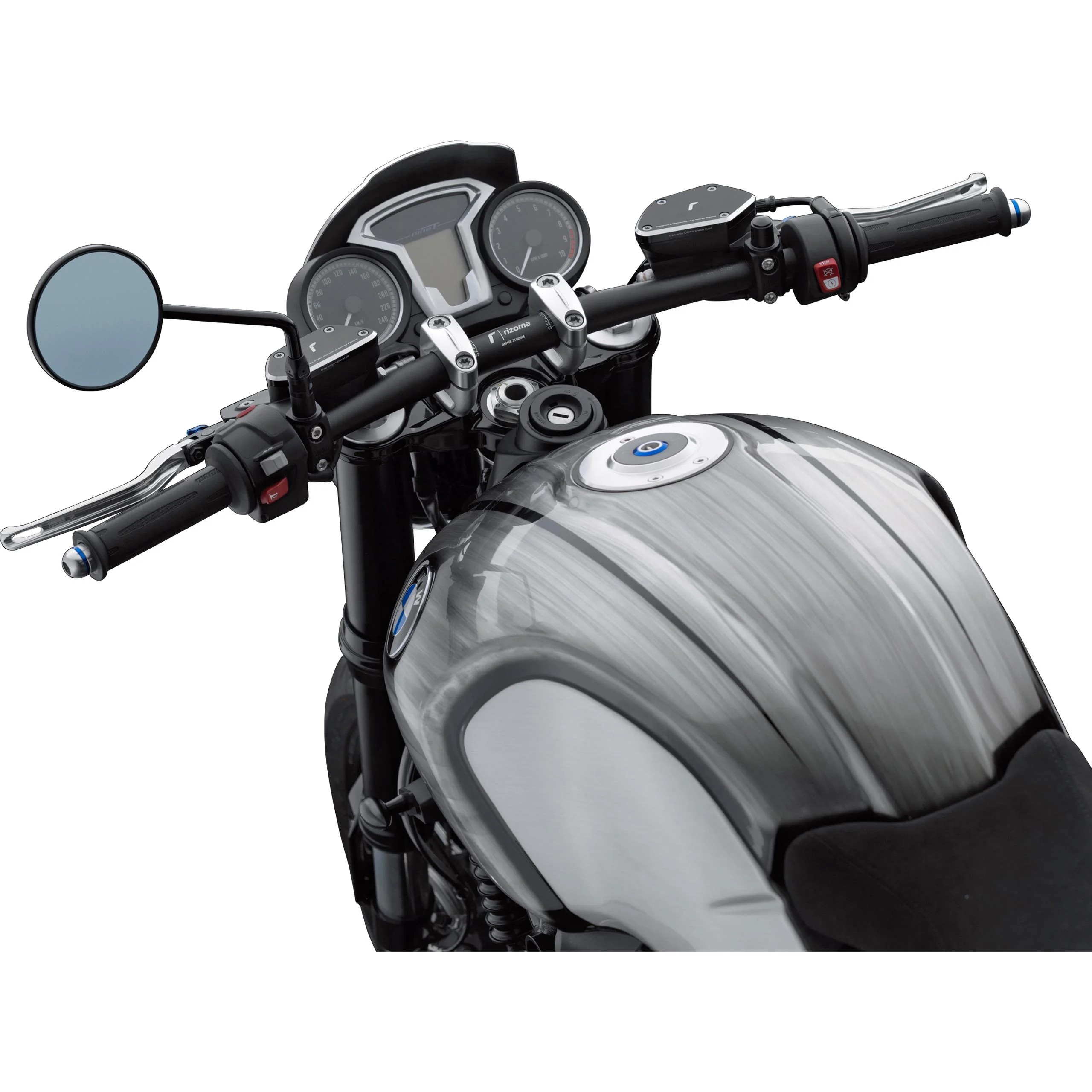 แฮนด์ Rizoma MA015 แฮนด์ตรง ทรง Drag ตรง 180องศา ใช้กับตุ๊กตาขนาด 29Ø