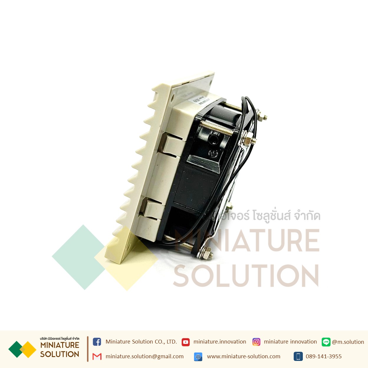 พัดลมระบายความร้อนในตู้คอนโทรล Fan with Filter (Size 420x180x28 mm. / Hole Size 391x151mm / ขนาดพัดลม 120x120x38mm / Model AS12038A2L7P9T / 220VAC)