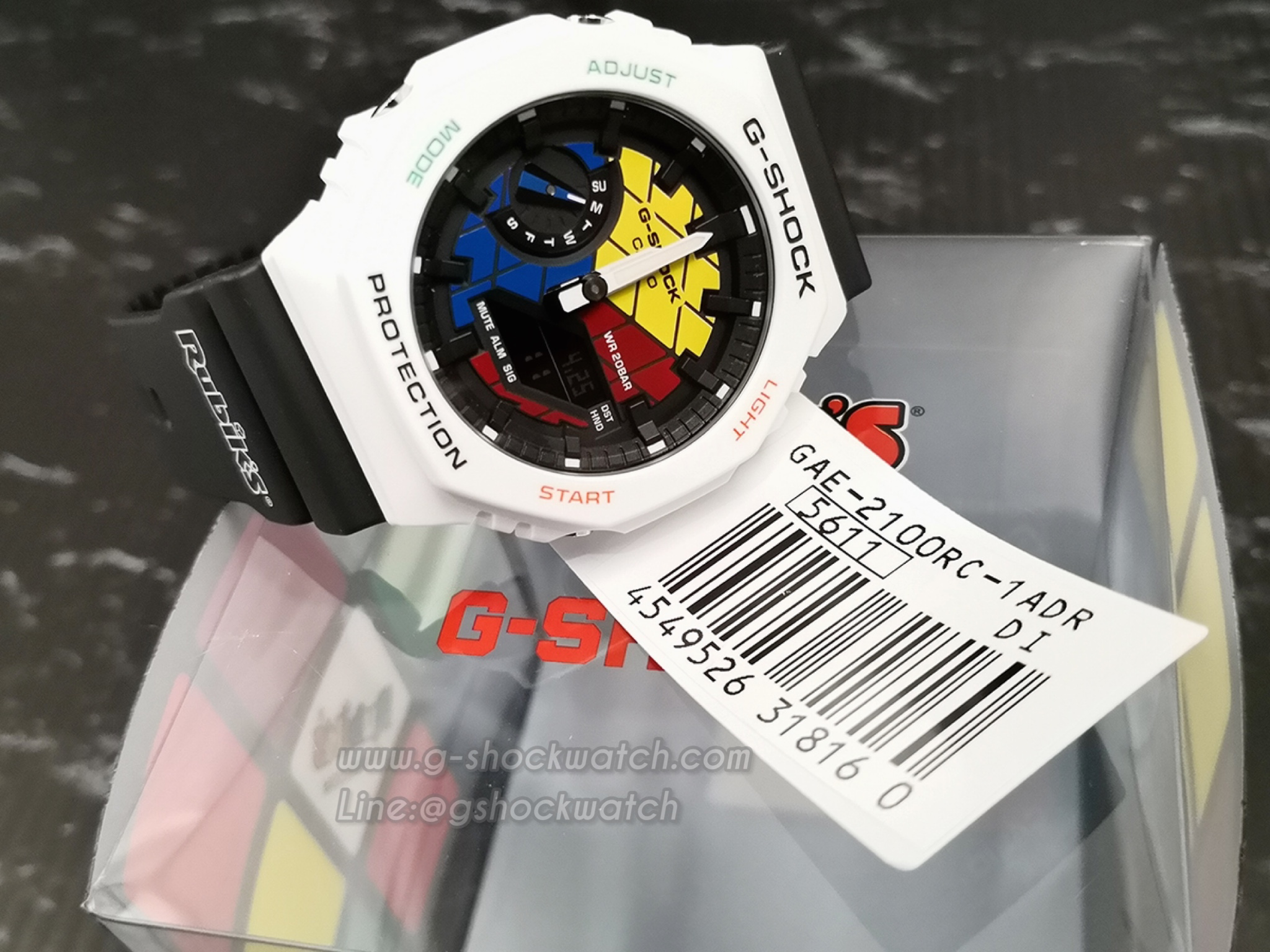 CASIO G-SHOCK นาฬิกาข้อมือ นาฬิกากันน้ำ นาฬิกาของแท้ ประกันศูนย์ CMG 1 ปี รุ่น GAE-2100RC-1A
