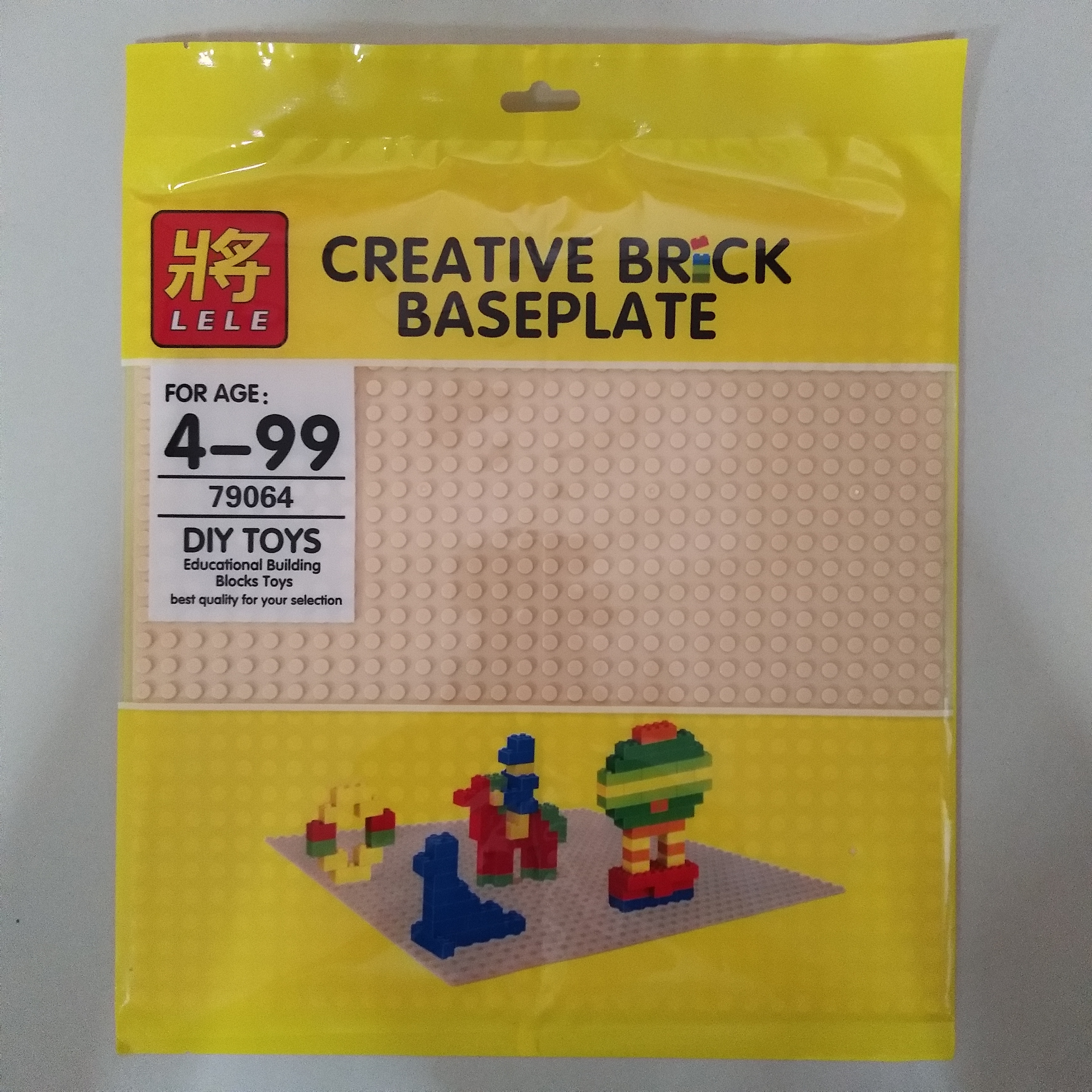 แผ่น Plate ขนาด 32*32 ปุ่ม สีครีม LELE.79064 ชุด BasePlate