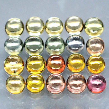 แซฟไฟร์หลากสี (Sapphire) 2.73 กะรัต 20 ชิ้น 2.8 มิล