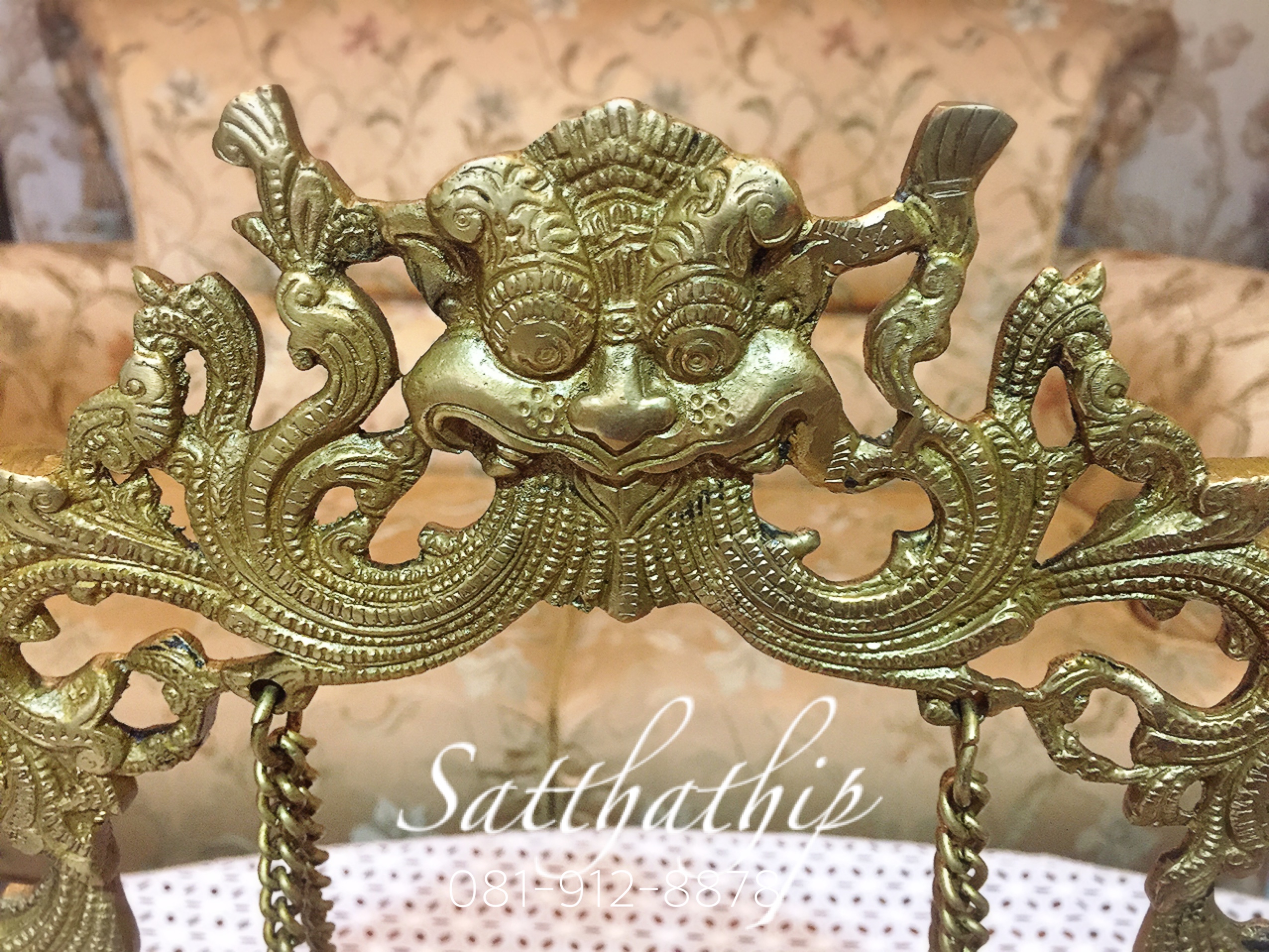 พระพิฆเนศปางโล้ชิงช้า นั่งชิงช้า (ทองเหลือง) ผลิตและนำเข้าจากอินเดีย - Ganesha: Lord of Success