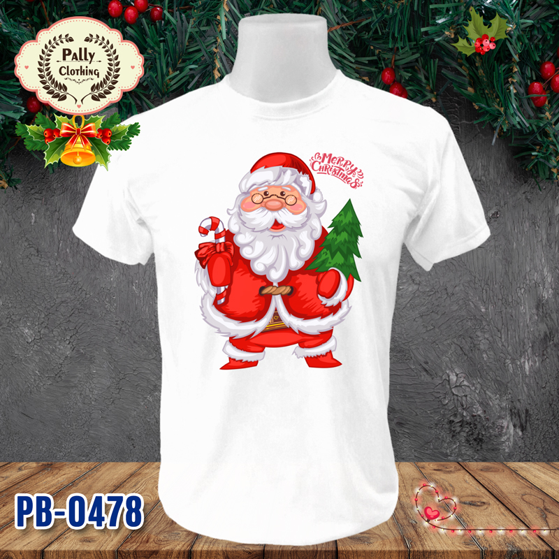 เสื้อปีใหม่และคริสต์มาส PB-0478 ลาย MERRY Christmas