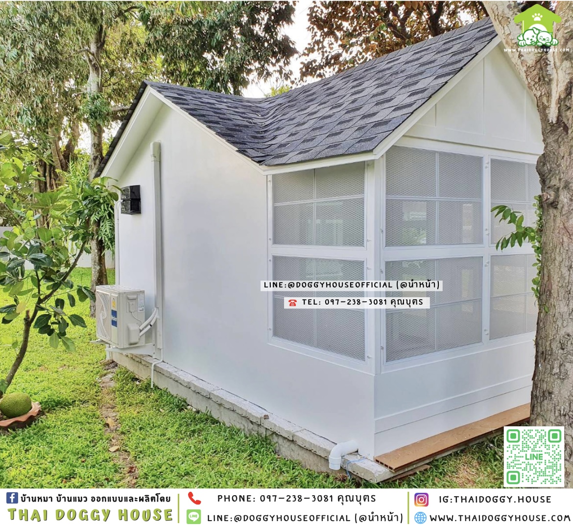🏡บ้านแมว รองรับการติดแอร์ แบบบ้าน 𝐍𝐨𝐫𝐝𝐢𝐜 𝐬𝐭𝐲𝐥𝐞🌳☁️🌞