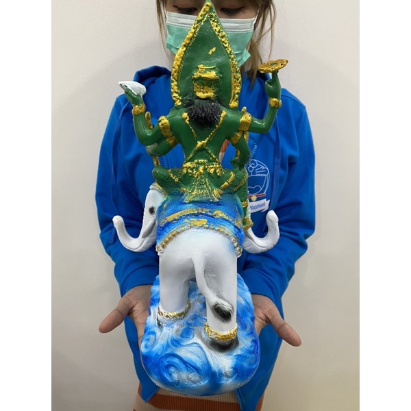 พระอินทร์ทรงช้างเอราวัณ สูง39ซม. ยาว9นิ้ว องค์ใหญ่