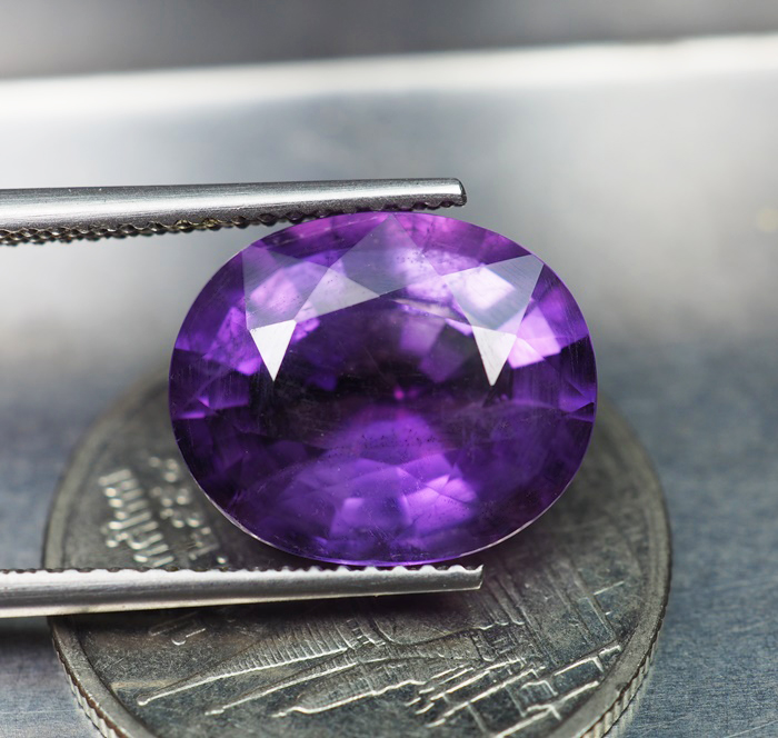 แอเมทิสต์สีม่วง (Purple Amethyst) 5.35 กะรัต