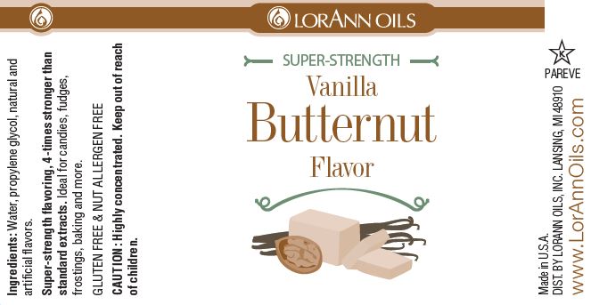Lorann Super Strength Vanilla Butternut Flavor 1 oz. กลิ่นวานิลาบัตเตอร์นัทเข้มข้น (06-7652)