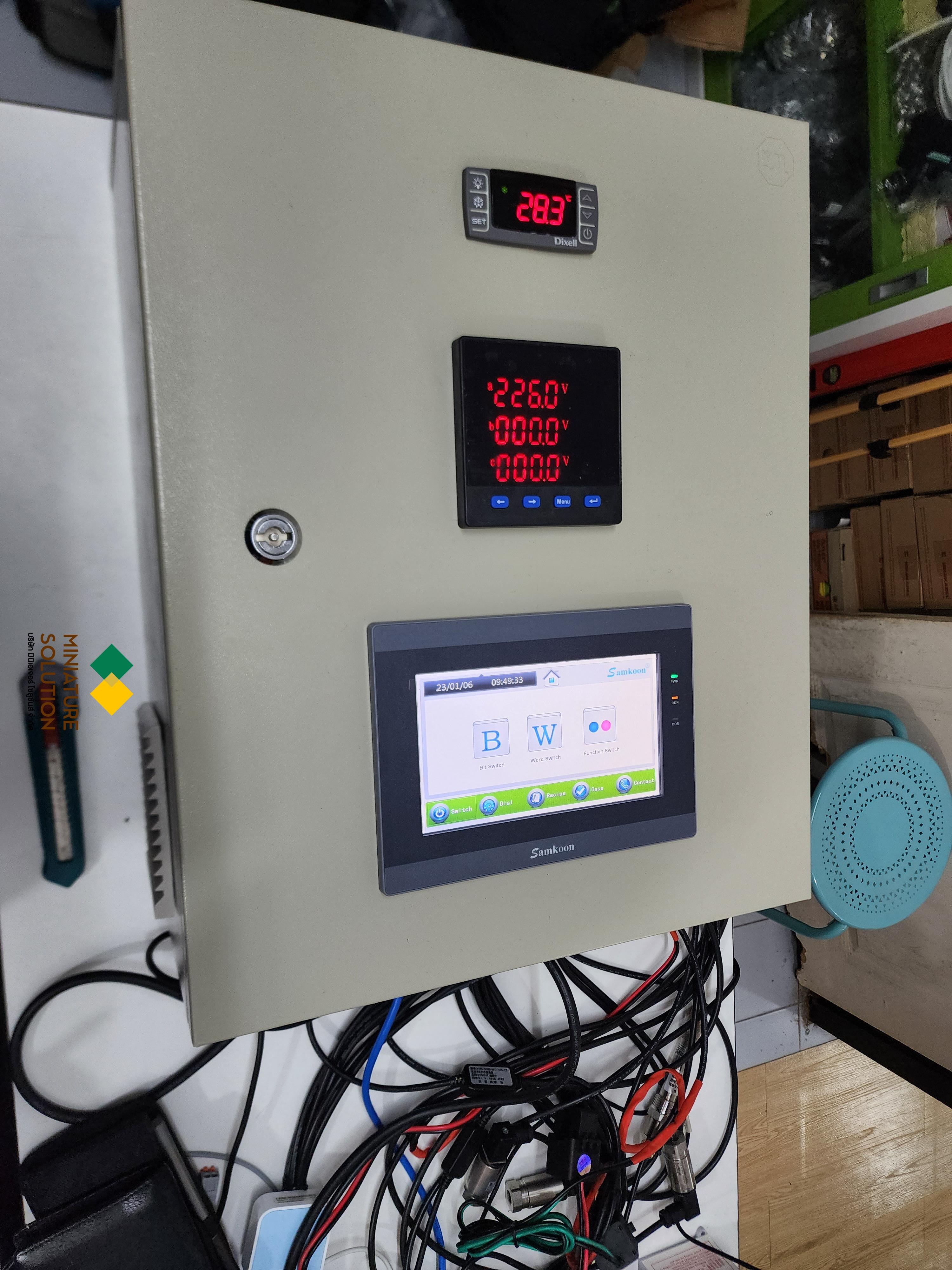 ตู้ควบคุม AHU ระบบทำความเย็นตู้คอนเทนเนอร์ วัดอุณหภูมิ ความชื้น วัดการใช้พลังงานไฟฟ้าเพื่อลดค่าไฟ