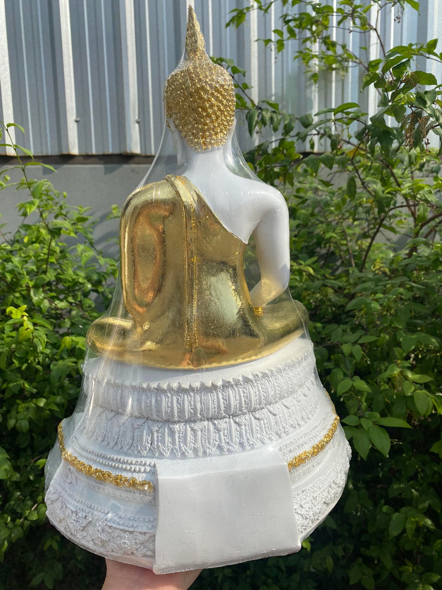 พระปางสมาธิ องค์ใหญ่ กว้าง 13 นิ้ว ปิดทองเค