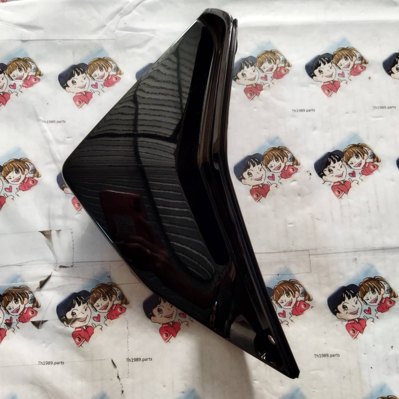 64455-KYZ-T00ZH แผ่นดักลมด้านซ้าย สีดำ WAVE125i ปลาวาฬ 2016-2018 อะไหล่แท้ HONDA