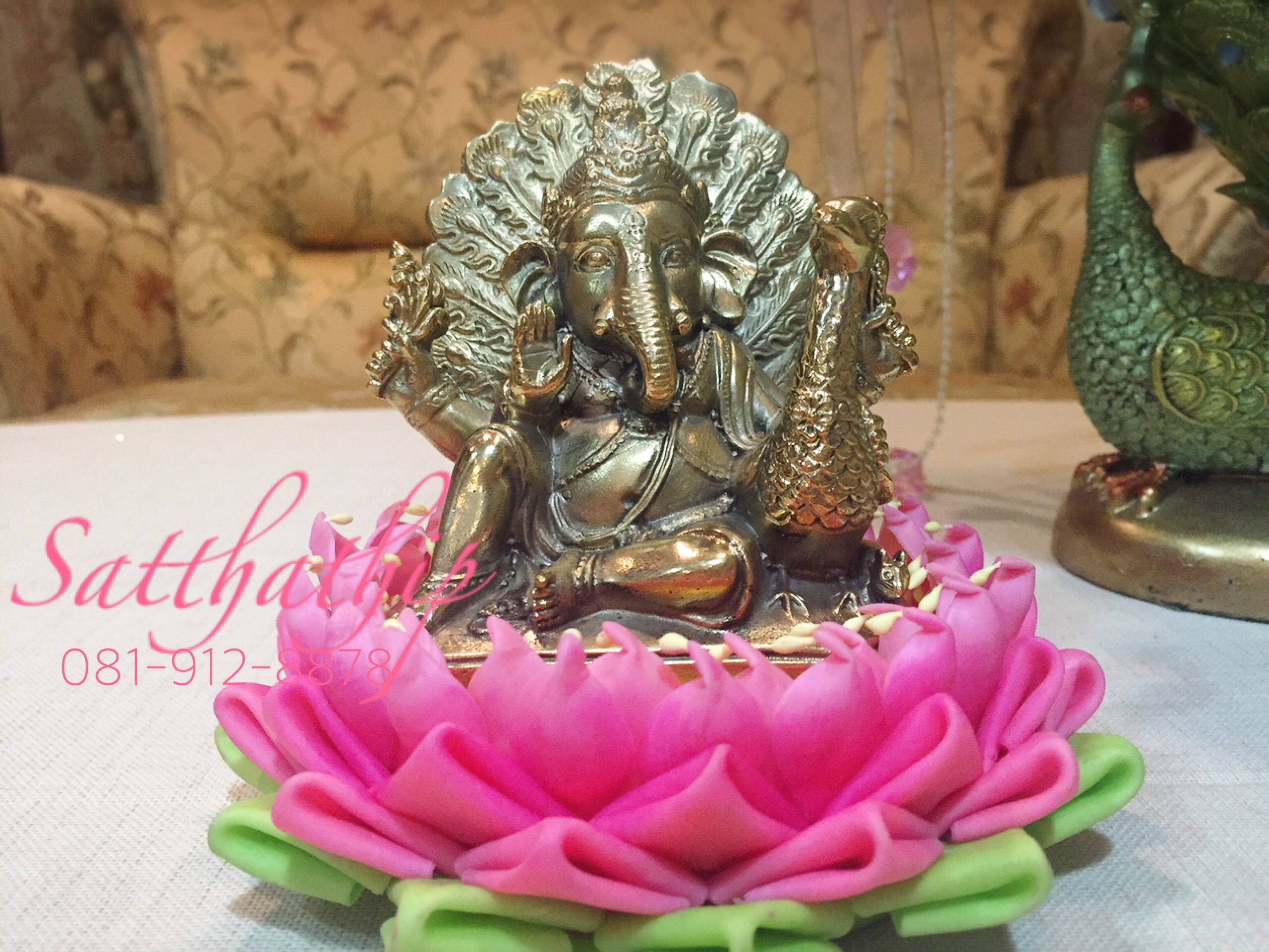 พระพิฆเศวร ปางโมเรศวร/ปางมยุรเวท/ทรงนกยูง (ทองเหลือง) - Ganesha: Lord of Success