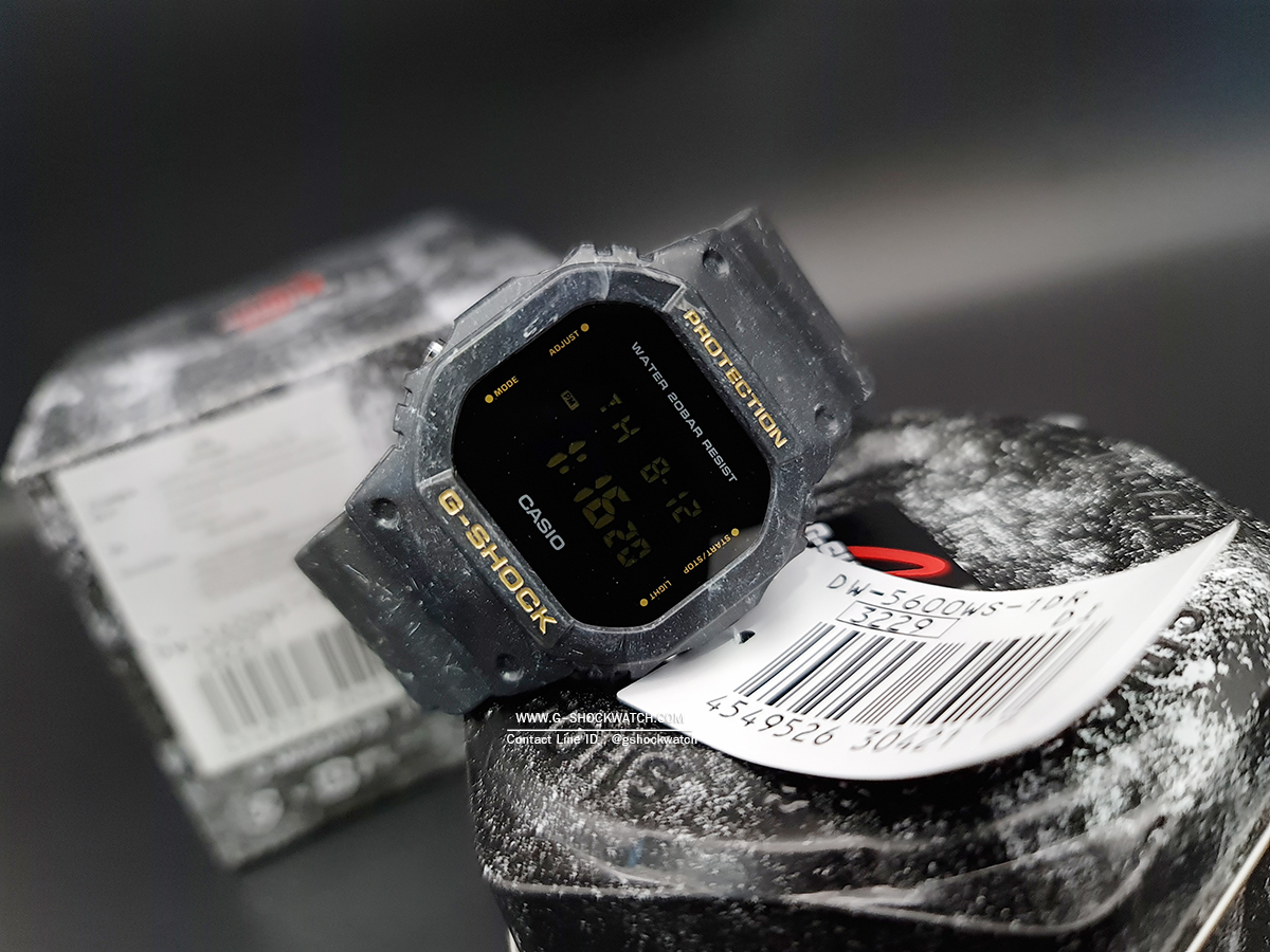 CASIO G-SHOCK นาฬิกาข้อมือ นาฬิกากันน้ำ นาฬิกาของแท้ ประกันศูนย์ CMG 1 ปี รุ่น DW-5600WS-1D