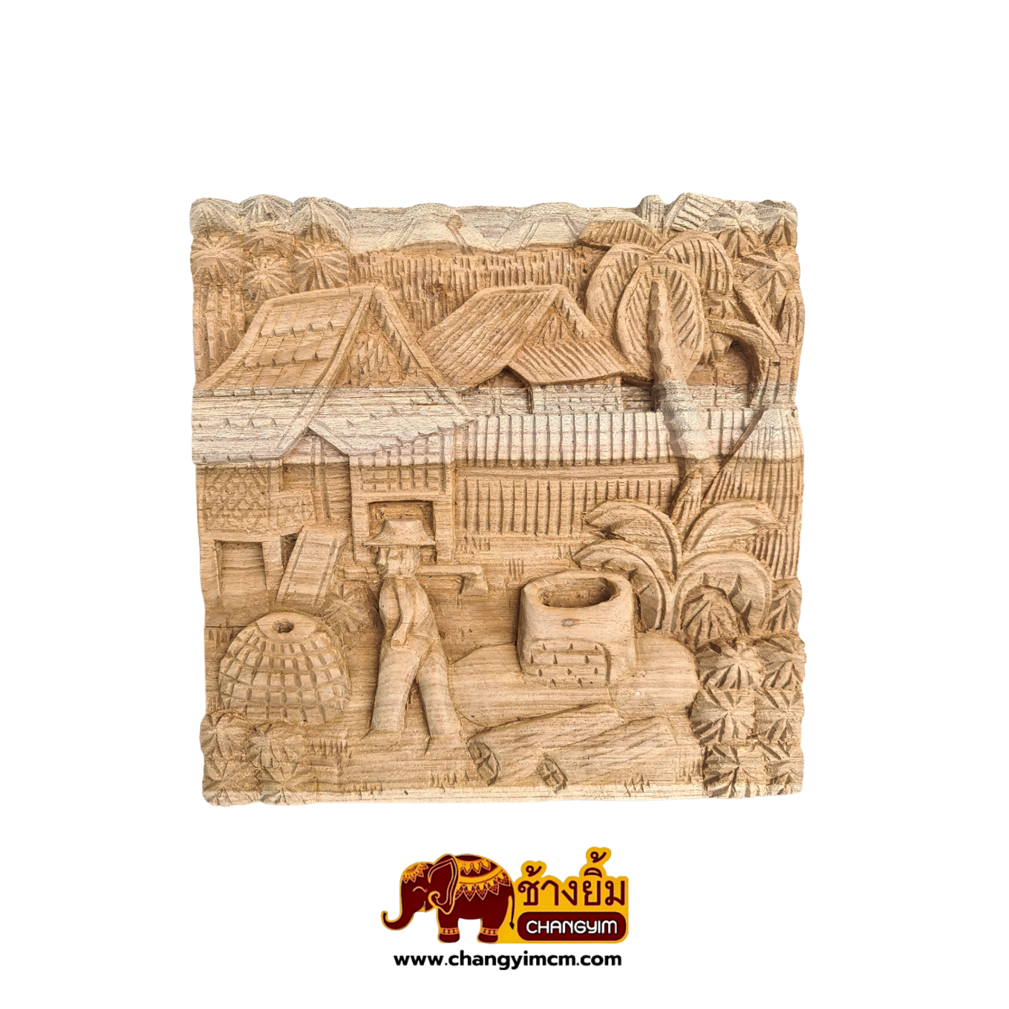 แผนแกะสลักสี่เหลี่ยม 8 นิ้ว