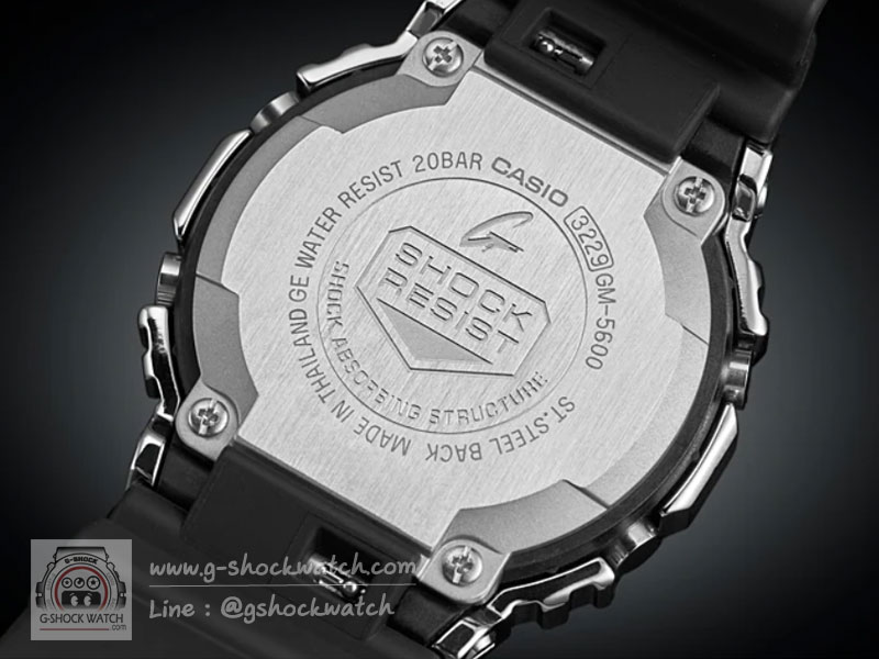 CASIO G-SHOCK นาฬิกาข้อมือ นาฬิกากันน้ำ นาฬิกาของแท้ ประกันศูนย์ CMG 1 ปี รุ่น GM-5600-1