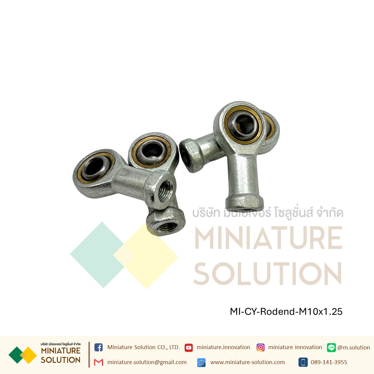 ลูกปืนตาเหลือก Mini Air Cylinder Female Thread Fisheye ก้านเชื่อมต่อแบริ่ง M5x0.8 M6x1 M8x1.25 M10x1.25 M12x1.25 M14x1.5M16x1.5 M18x1.5 M20x1.5 M27x2