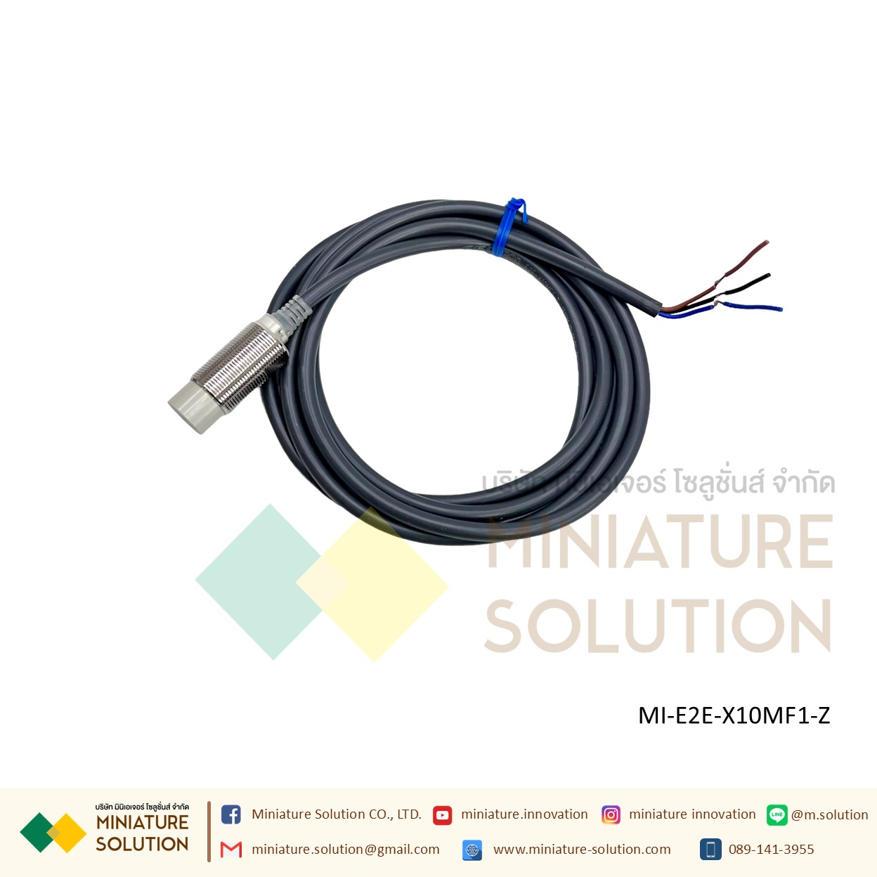 OMRON Proximity Sensor เซ็นเซอร์จับโลหะ ระยะจับ 2/10/14 มิล SIZE 8/18mm/M8 ไฟเลี้ยง 12-24 VDC PNP/NPN-NO