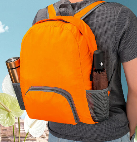 ชุดกระบอกน้ำสแตนเลส+เป้พับได้+ร่ม