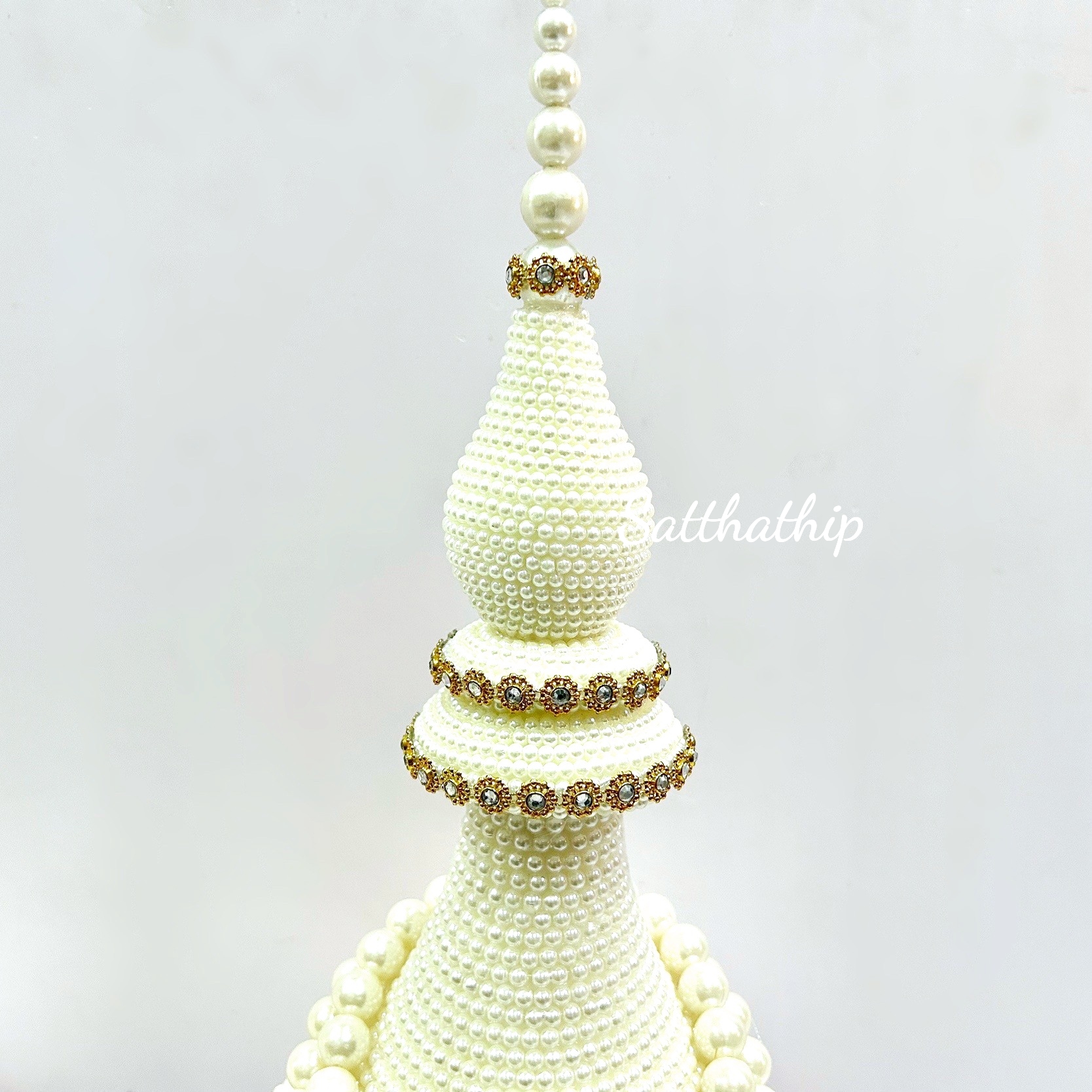 พานพุ่ม - พานพุ่มสักการะ - พานพุ่มเงินทอง - พานพุ่มสีขาว [8 นิ้ว/ 3,500บาท/คู่]