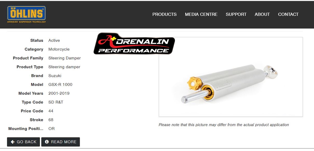 กันสะบัด Ohlins สำหรับ GSXR1000 L7+