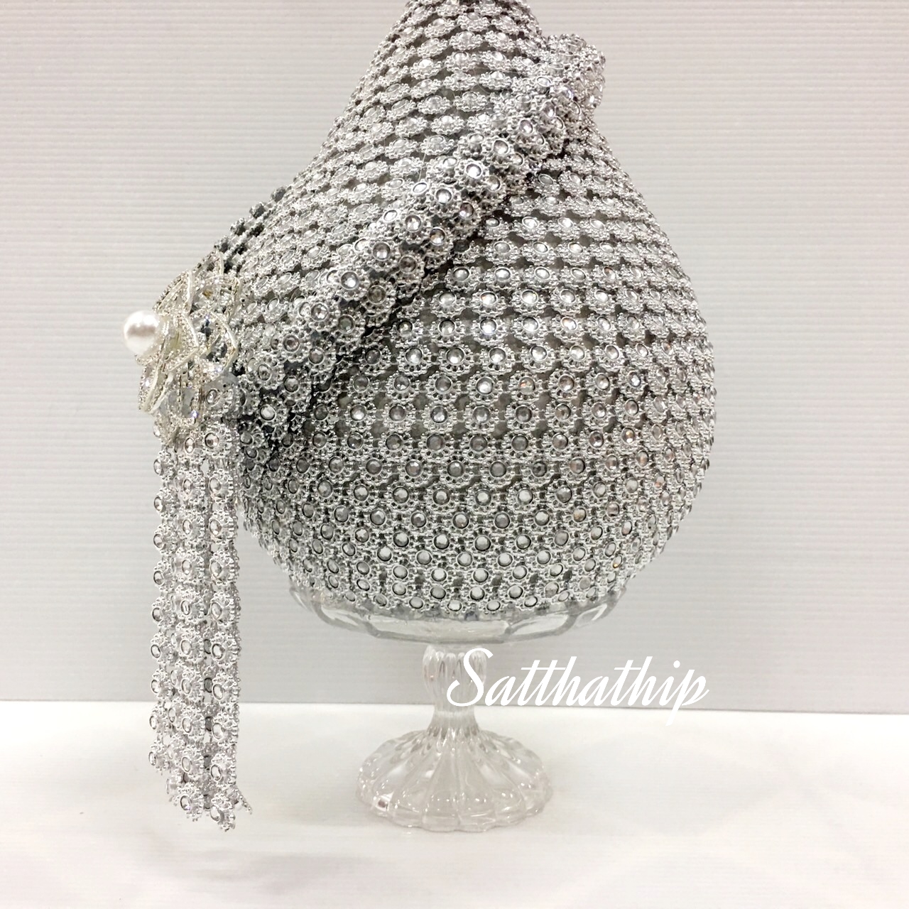 พานอลูมิเนียม l พานพุ่ม - พานพุ่มสักการะ - พานพุ่มเงินทอง - พานพุ่มนพเก้า [6 นิ้ว/ 3,200บาท/คู่]