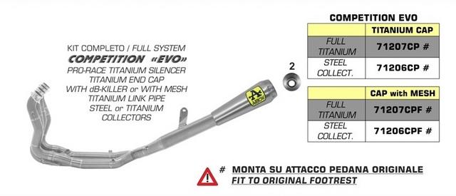 Arrow รุ่น Prorace (Full System) สำหรับ S1000RR 2020+ (For Exhibition only)