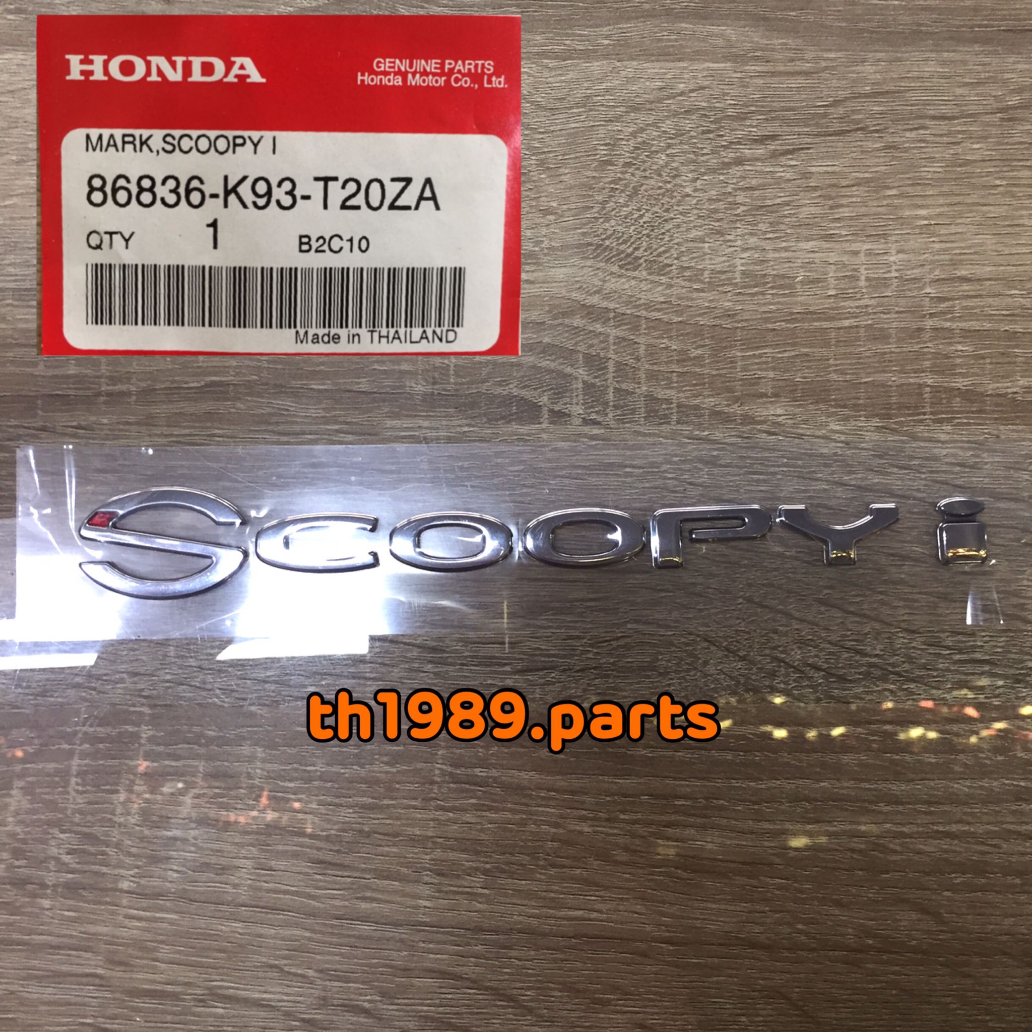 86836-K93-T20ZA เครื่องหมาย (SCOOPY i) รถทุกสี อะไหล่แท้ HONDA