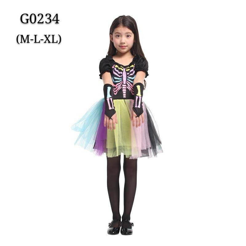 ชุดฮาโลวีนเด็ก ผีโครงกระดูก Rainbow Skeleton (ชุด+ปลอกแขน)ไซส์ M, L, XL