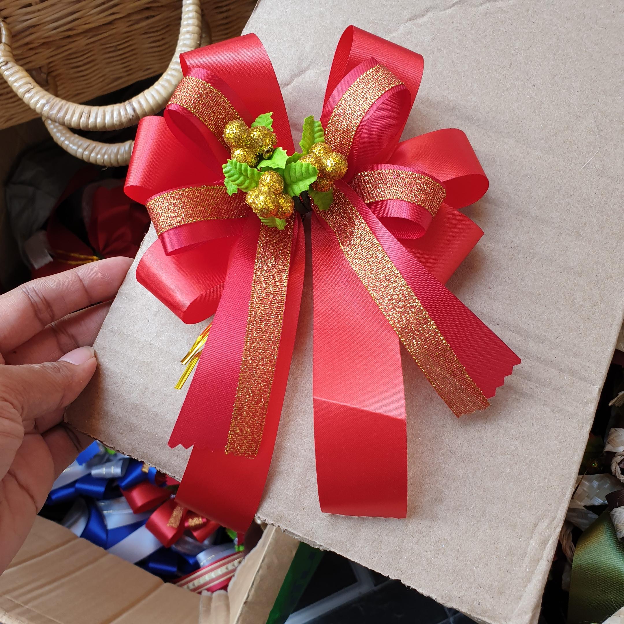 โบว์ติดกระเช้า(ขนาดกลาง)