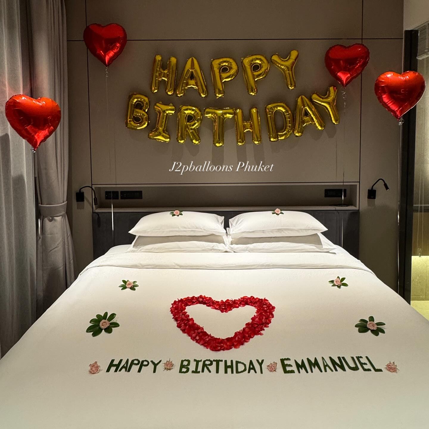 ลูกโป่งวันเกิด Happy birthday & Heart Balloons set (5pcs.)