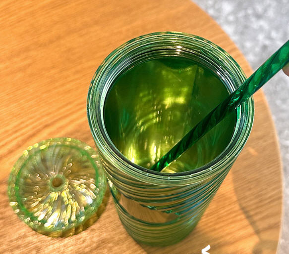 แก้วพลาสติกสองชั้น,แก้วพลาสติก,แก้วพลาสติกพร้อมหลอด,600ml