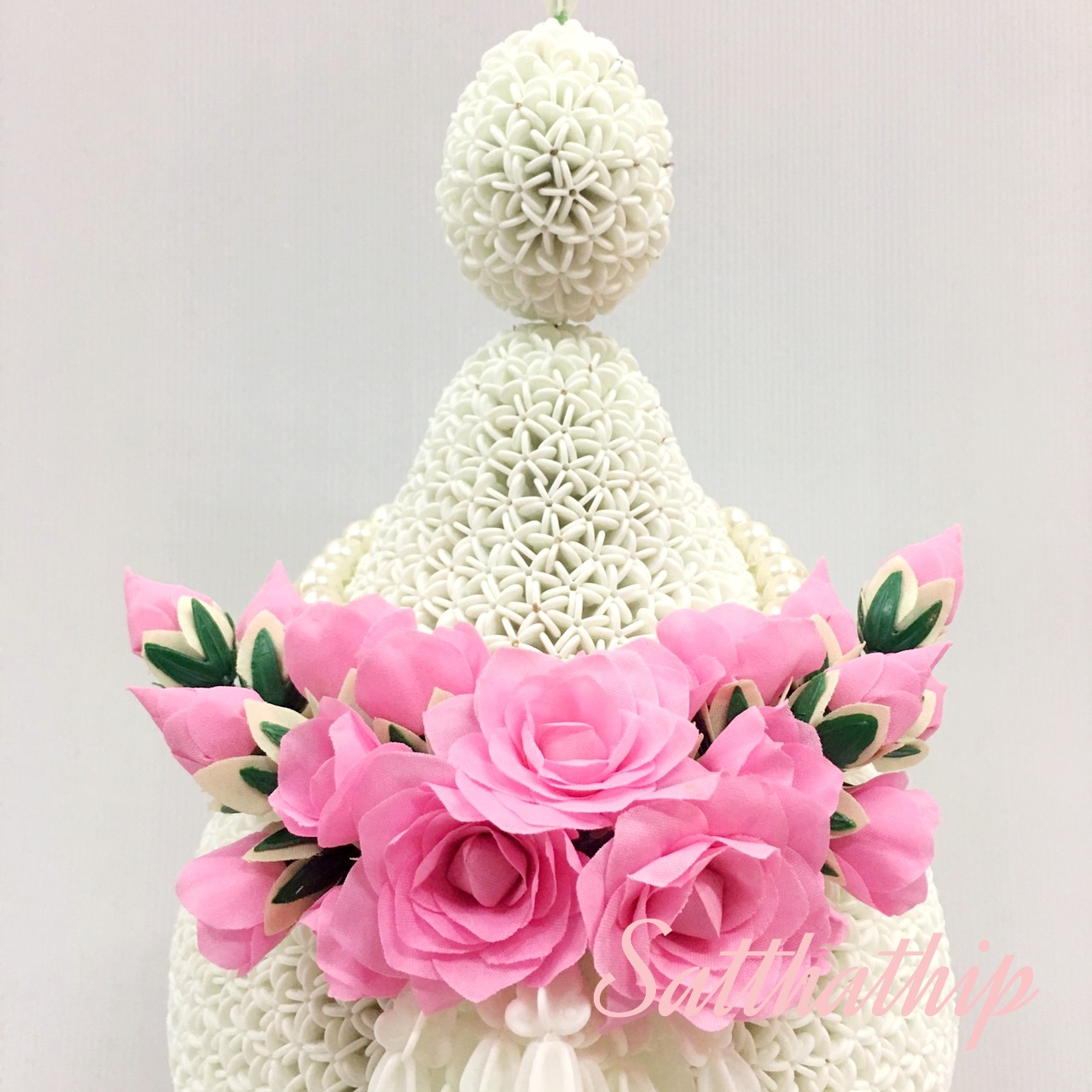 พานพุ่มดอกรักประดิษฐ์ [8"]