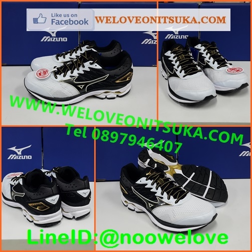 Mizuno Wave Rider 20 สีขาวตัดดำ สำหรับหน้าเท้ากว้าง รองเท้าวิ่งออกกำลังกาย ยอดนิยม สีสวย นุ่มใส่สบายเท้า เบา น่าใช้ J1GC170414