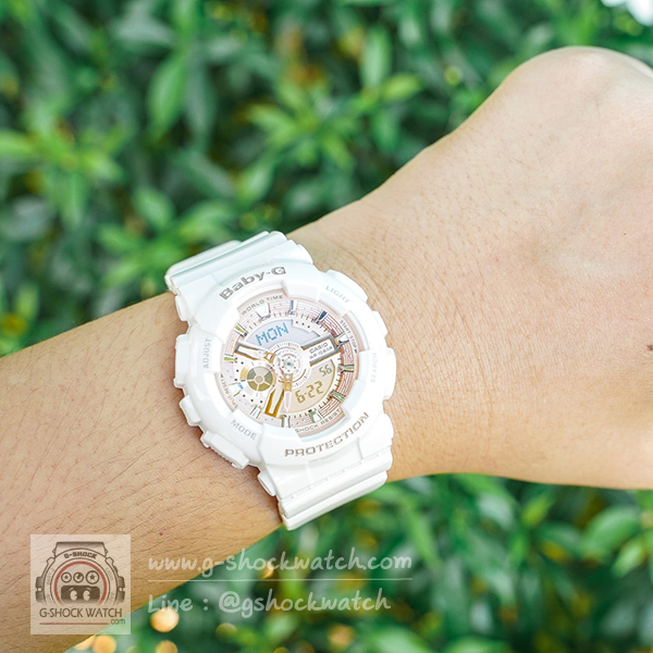 CASIO BABY-G นาฬิกาข้อมือ นาฬิกากันน้ำ นาฬิกาของแท้ ประกันศูนย์ CMG 1 ปี รุ่น BA-110-7A1