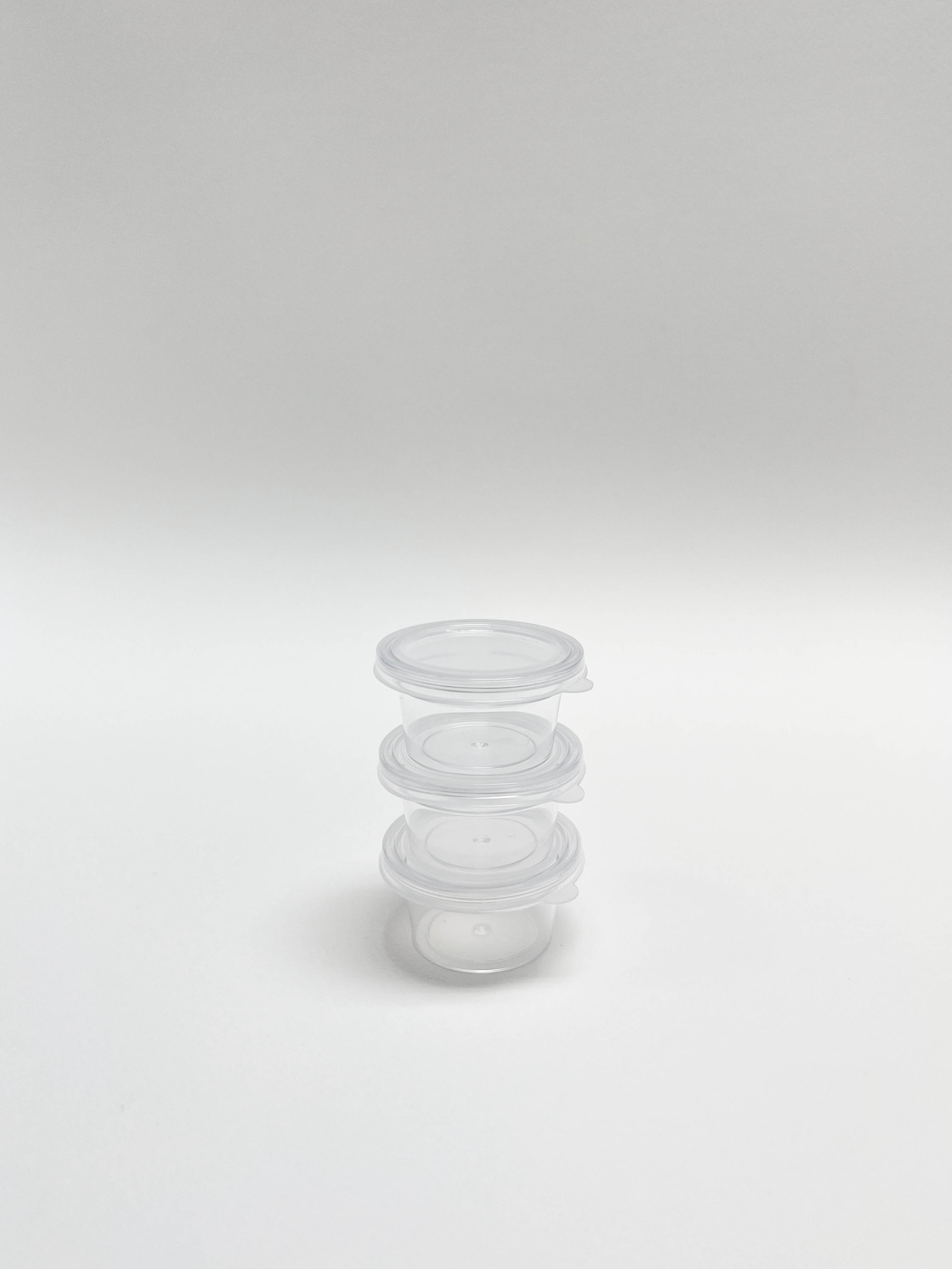 กระปุกพลาสติก #6040 พร้อมฝาปิด (20 ชุด/ห่อ) (12-1140)