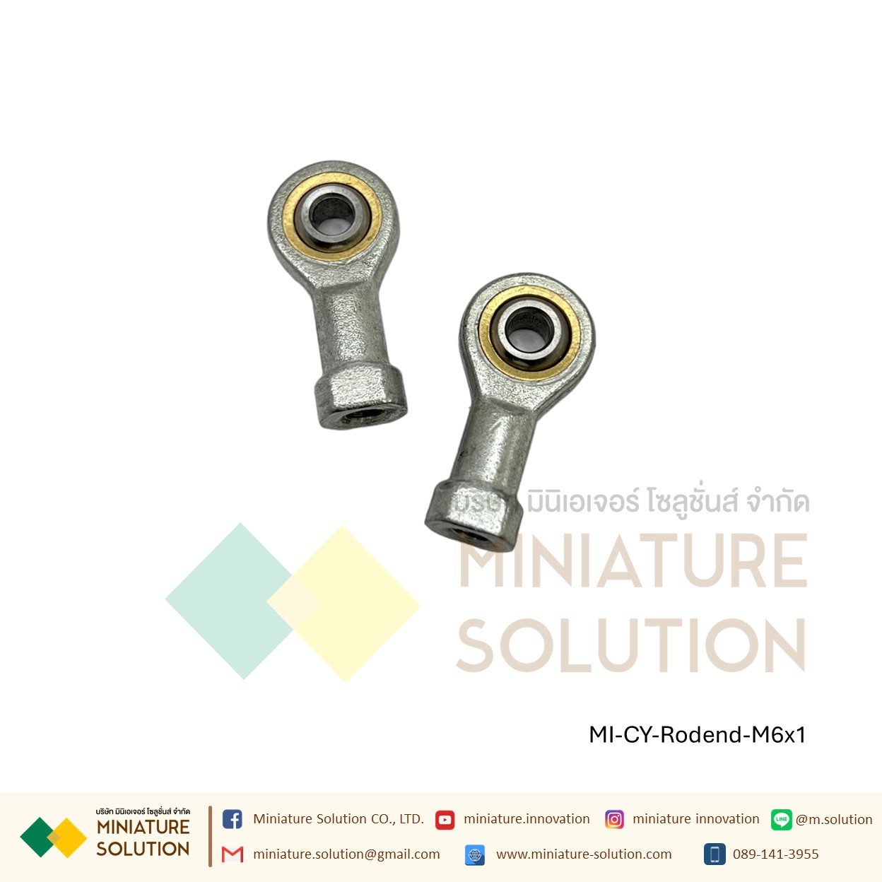 ลูกปืนตาเหลือก Mini Air Cylinder Female Thread Fisheye ก้านเชื่อมต่อแบริ่ง M5x0.8 M6x1 M8x1.25 M10x1.25 M12x1.25 M14x1.5M16x1.5 M18x1.5 M20x1.5 M27x2