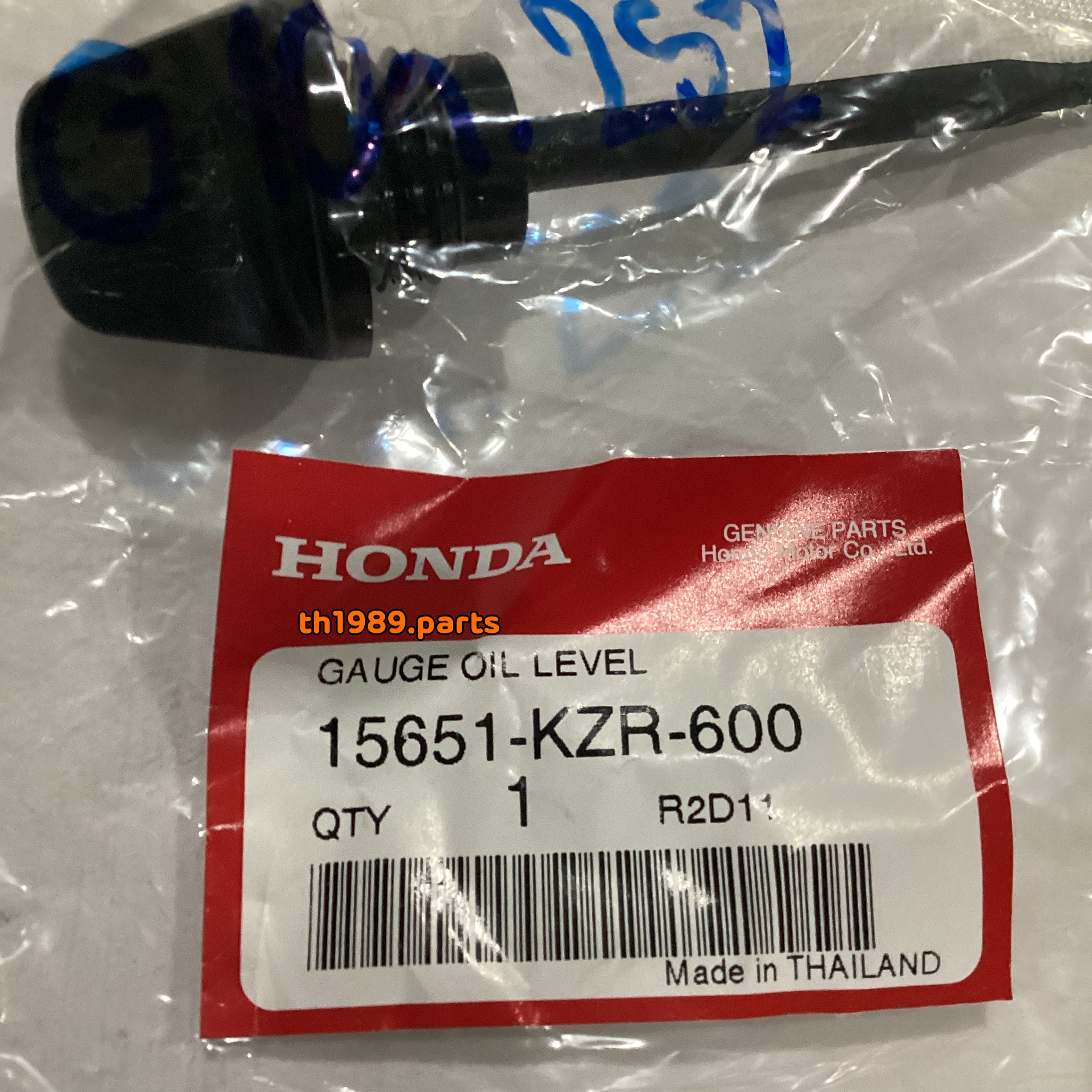 15651-KZR-600 ก้านวัดระดับน้ำมันเครื่อง CLICK125i 2012-2020 , CLICK150i 2019-2021 อะไหล่แท้ HONDA