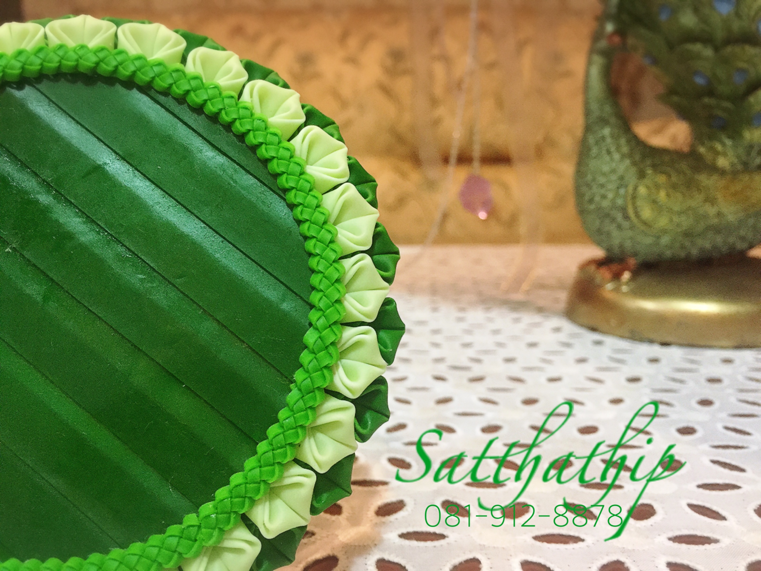 ถาดใบตอง ประดิษฐ์จากดิน - พานใบตอง - Tray