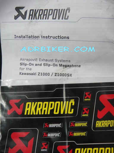 ท่อคู่ Akrapovic สำหรับ Z1000, Z1000sx ปี 10+ (For Exhibition only)