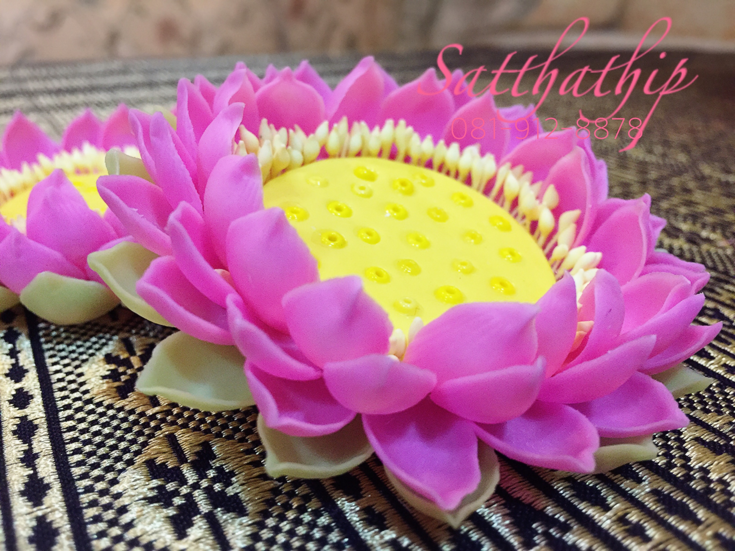 ถาดบัว ประดิษฐ์จากดิน - ฐานบัว ประดิษฐ์จากดิน - พานบัว ประดิษฐ์จากดิน - ถาดบัวดินปั้น - ฐานบัวดินปั้น - พานบัวดินปั้น -Tray