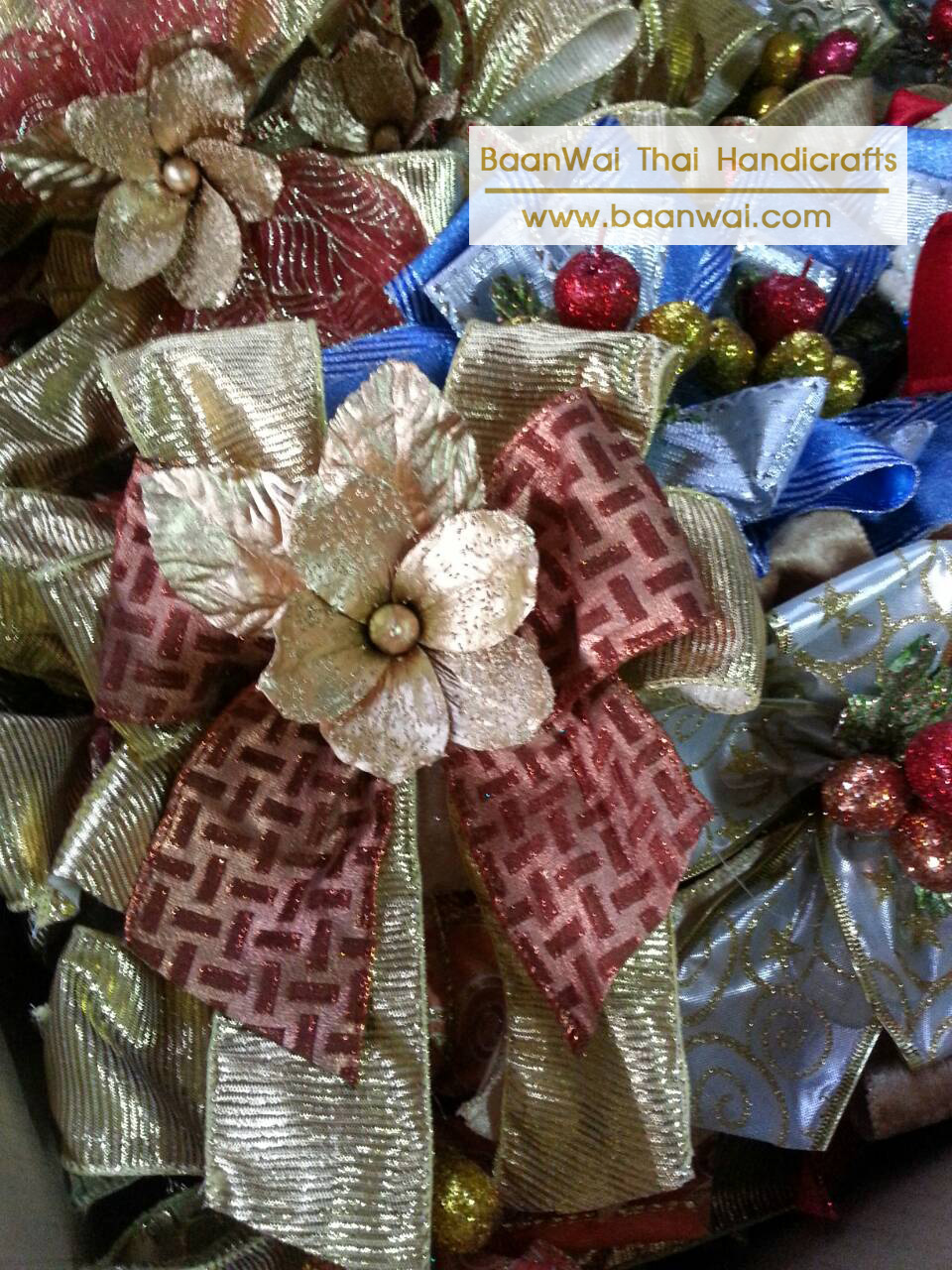 "งานตัวอย่าง" รับทำโบว์ติดกระเช้า โบว์ติดของชำร่วย โบว์ของขวัญ โบว์รางวัล โบว์ประกวด โบว์ติดรางวัล